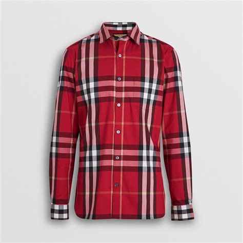 red burberry button up|Burberry button up men's.